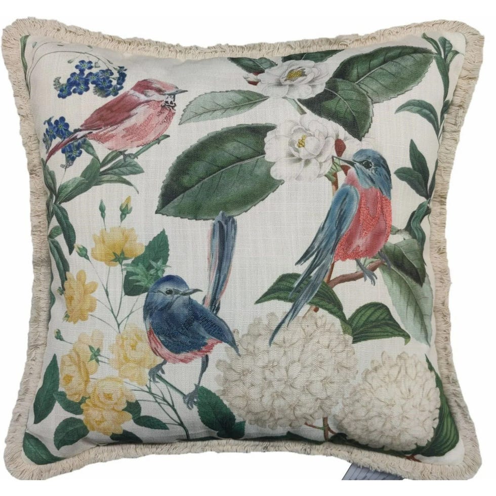 Printed Bird Decorative Square Pillow