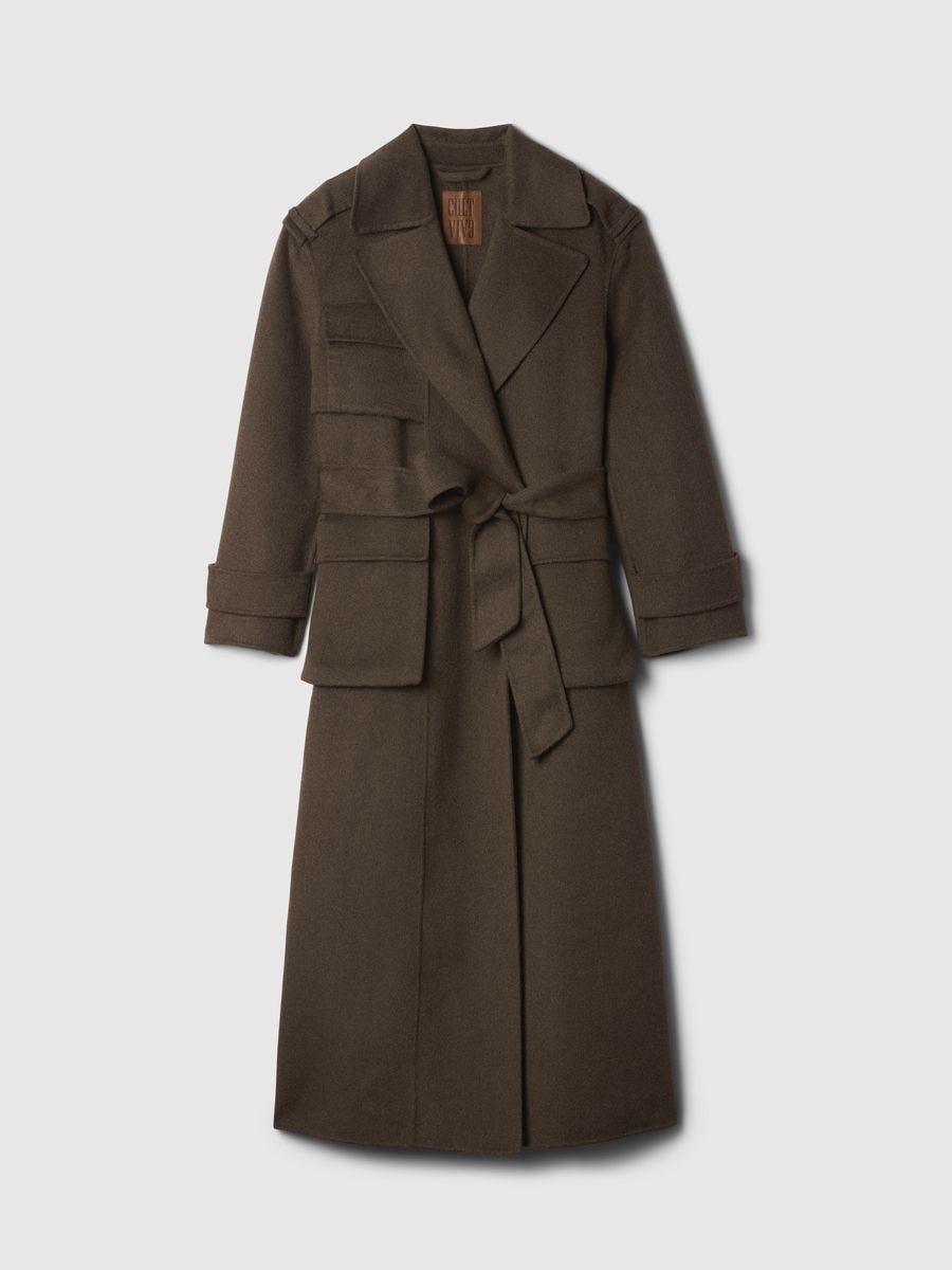 Wool trench coat