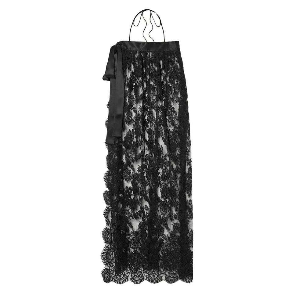 Halterneck Lace Midi Dress