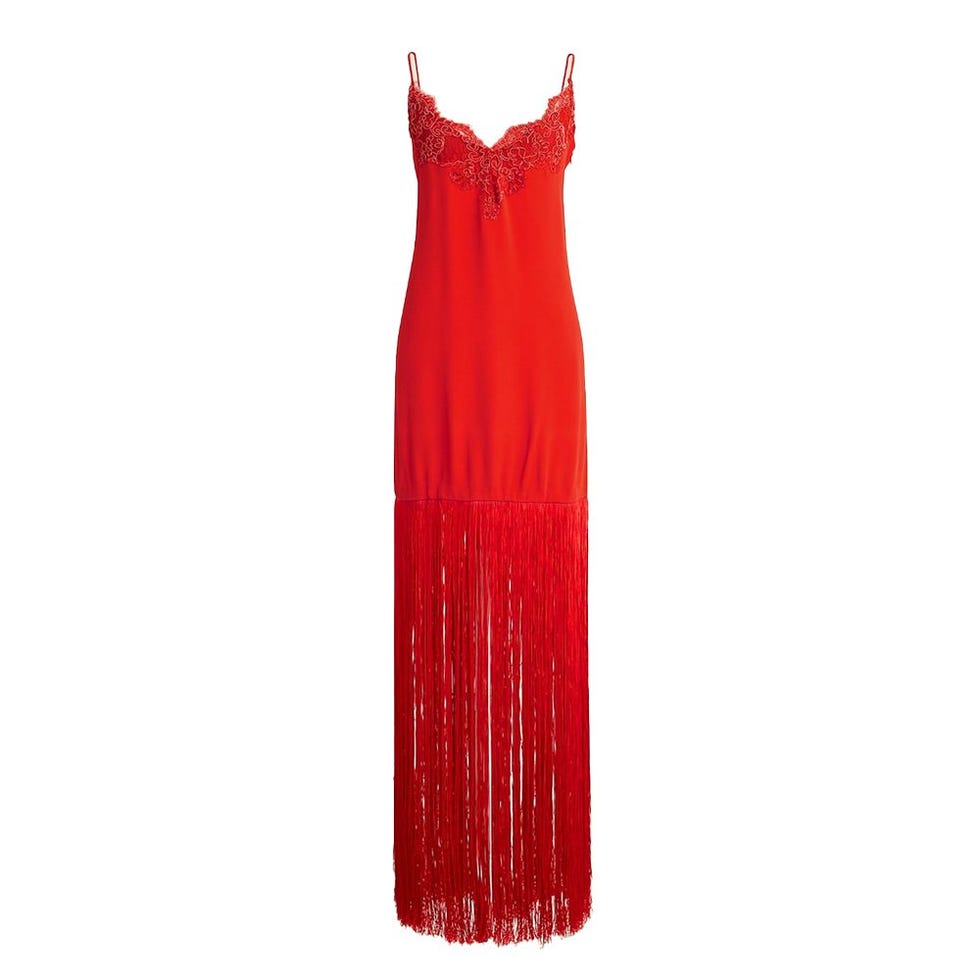 Collection Fringe-Trim Slipdress