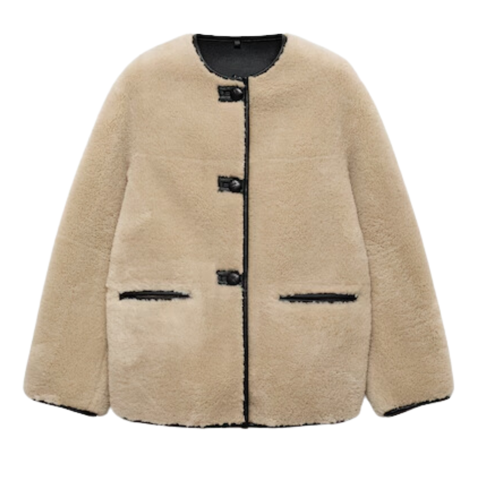 Mango faux fur coat