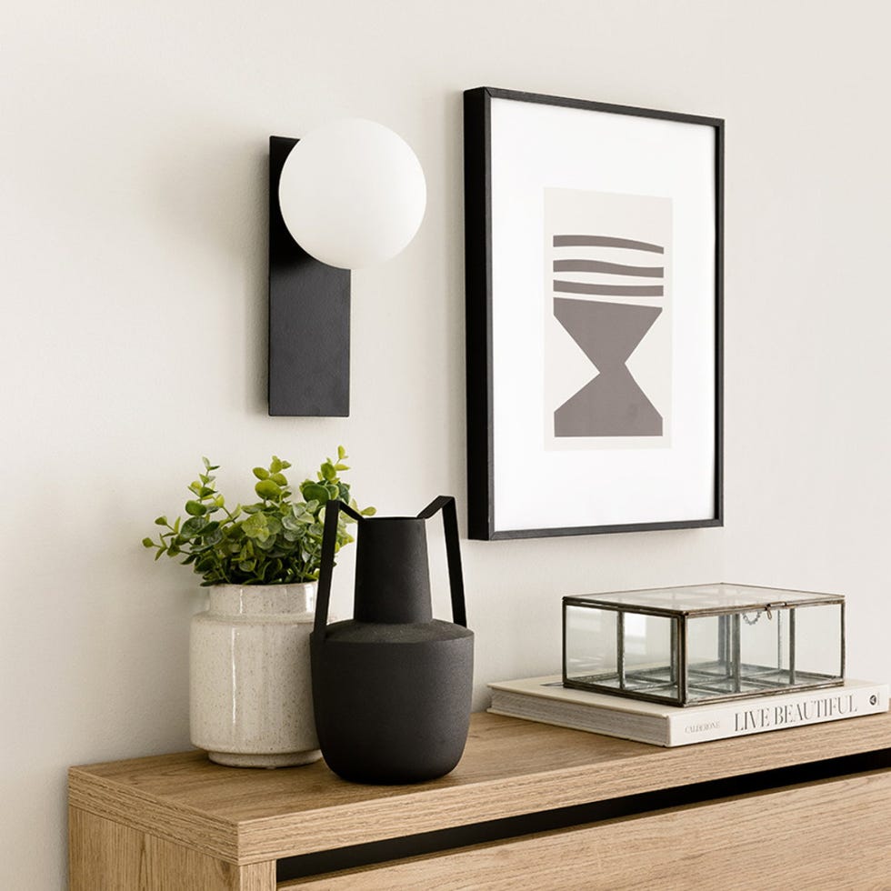 Aplique de pared negro Balle
