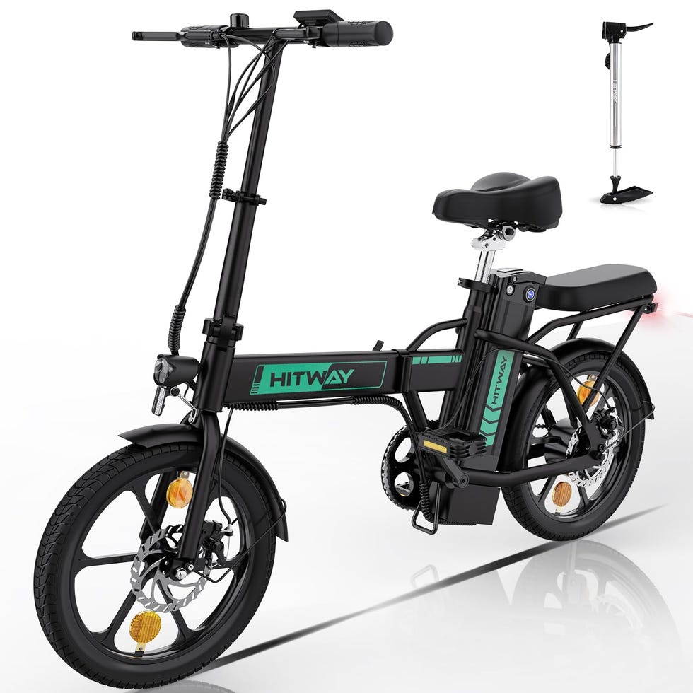 HITWAY bici elettriche e-bike bici da città pieghevoli 8,4Ah batteria, chilometraggio elettrico può raggiungere 35-70 km, 250W/36V/8.4Ah batteria