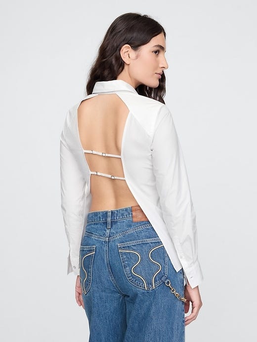 × Cult Gaia backless classic shirt