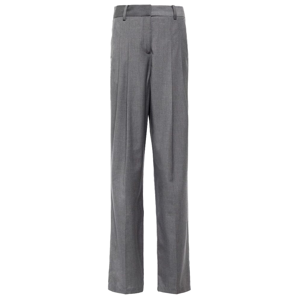 Gray Gelso Pleated Trousers