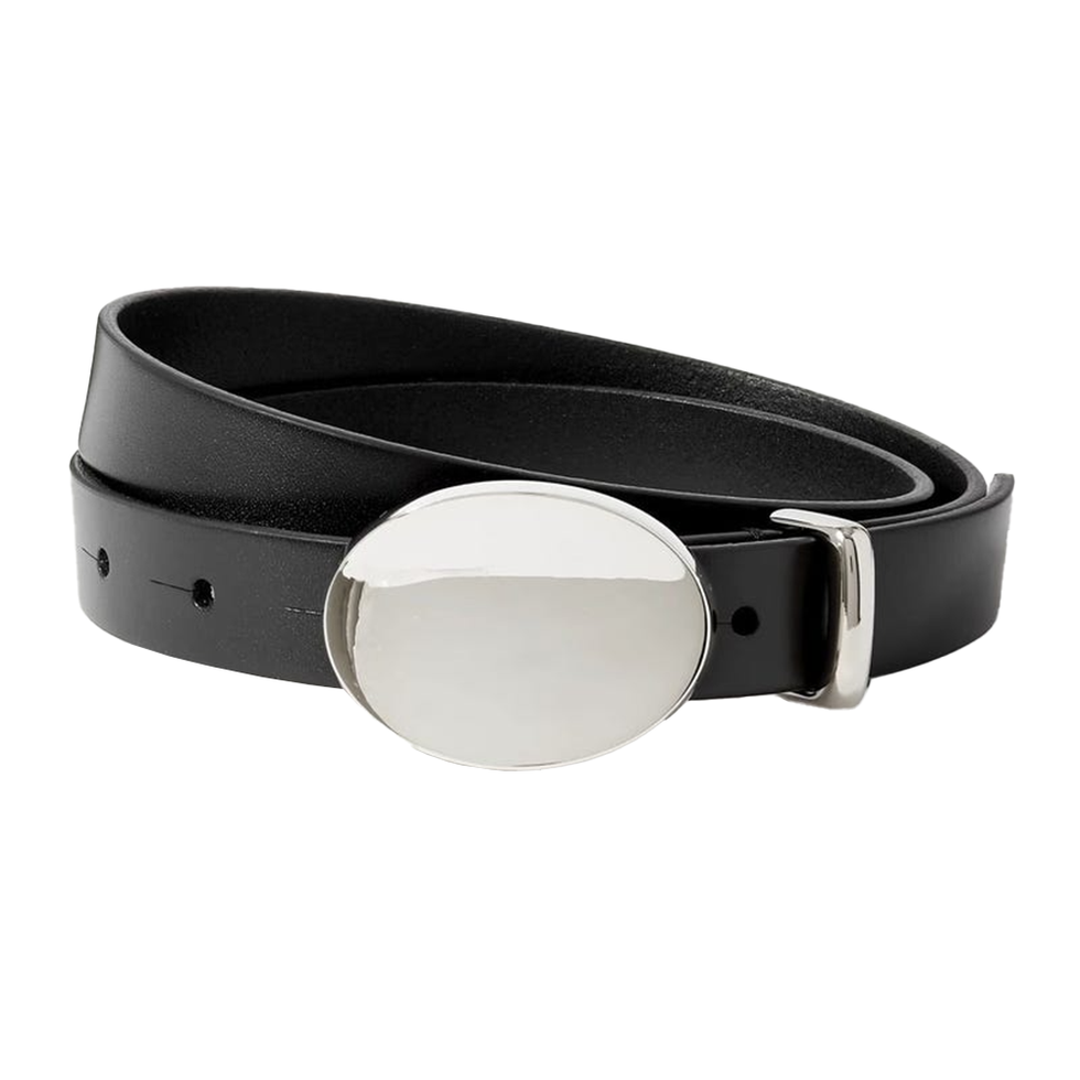Ory Leather and Silver-Tone Belt