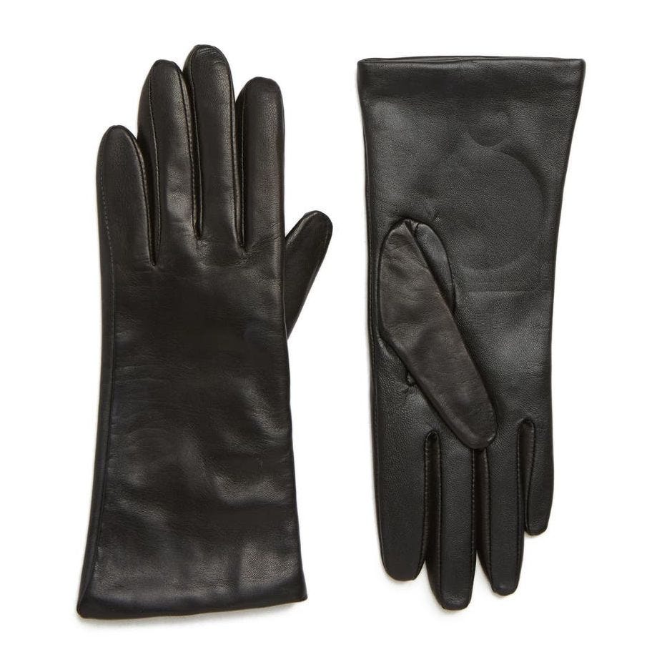 Cashmere Lined Leather Touchscreen Gloves