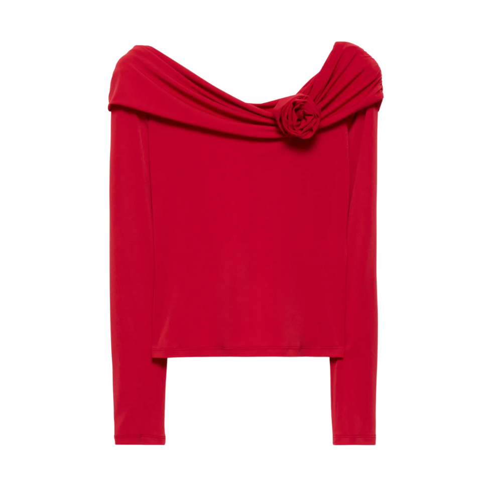 Costes off-shoulder top met bloemdetail