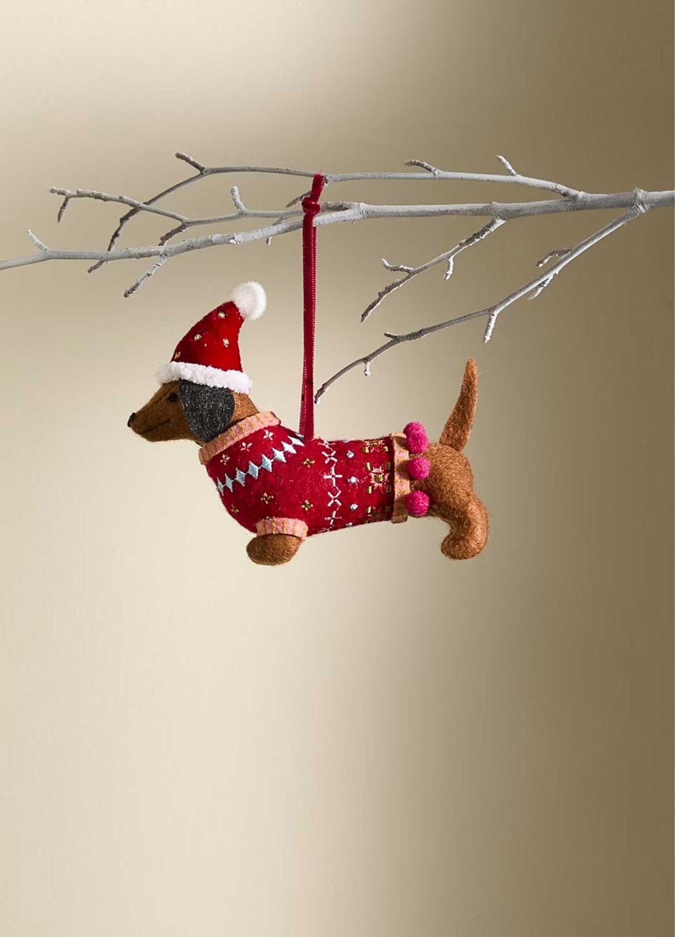 Felt Sausage Dog Hanging Decoration