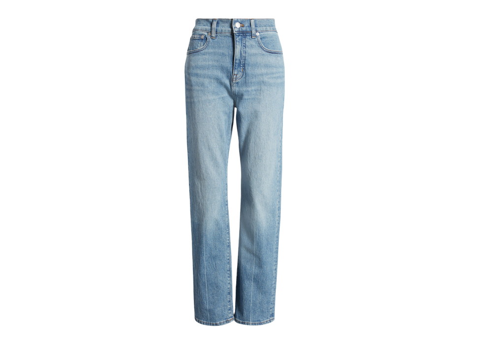 The '90s Creased High Waist Straight Leg Jeans