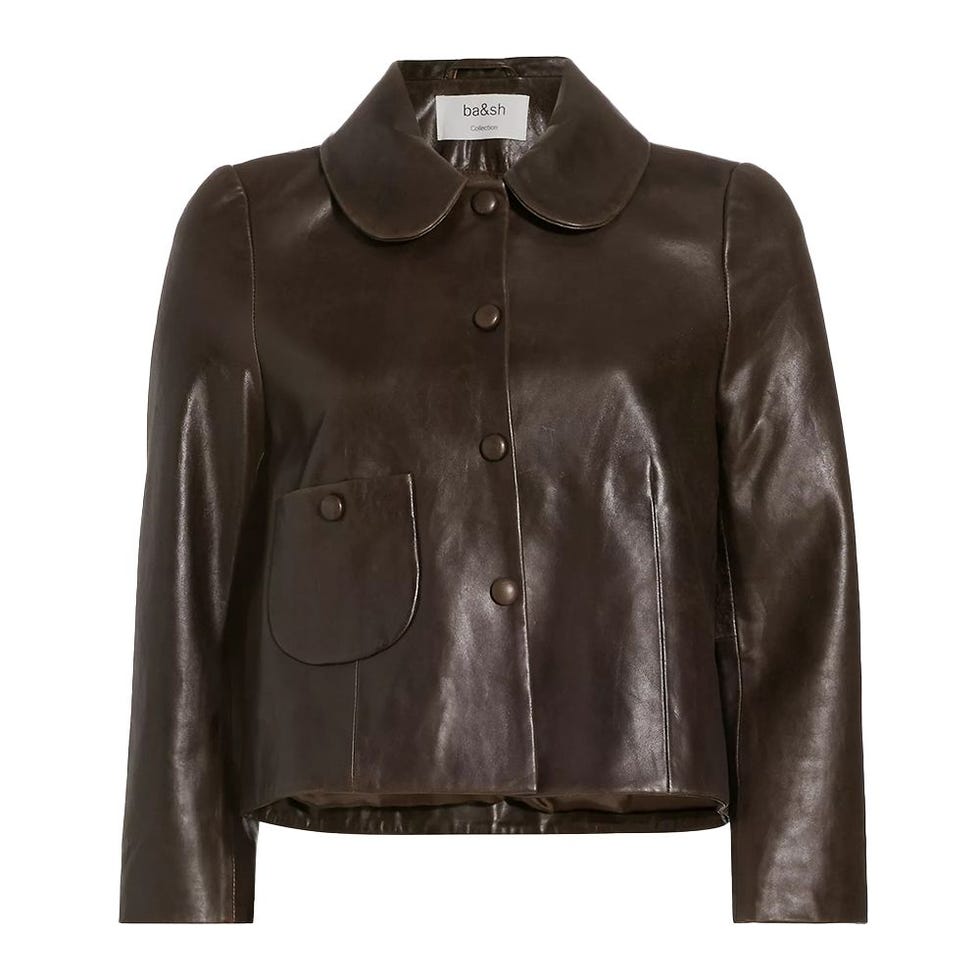 Milos pleated leather jacket 