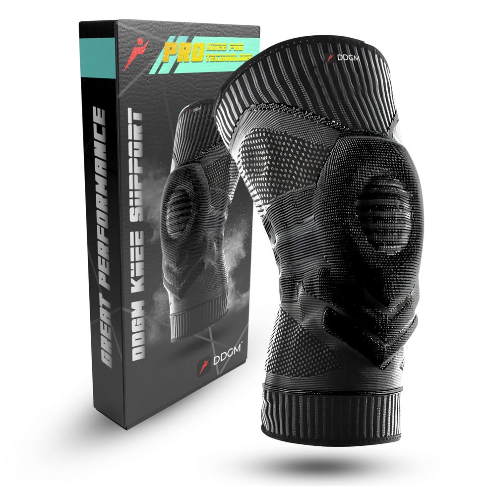 DDGM Ginocchiera ortopedica a compressione tutore ginocchio Supporto legamenti con Gel pad di sostegno rotuleo, per artrosi donna, uomo Ginocchiera sportiva in neoprene di alta qualità(Medium)