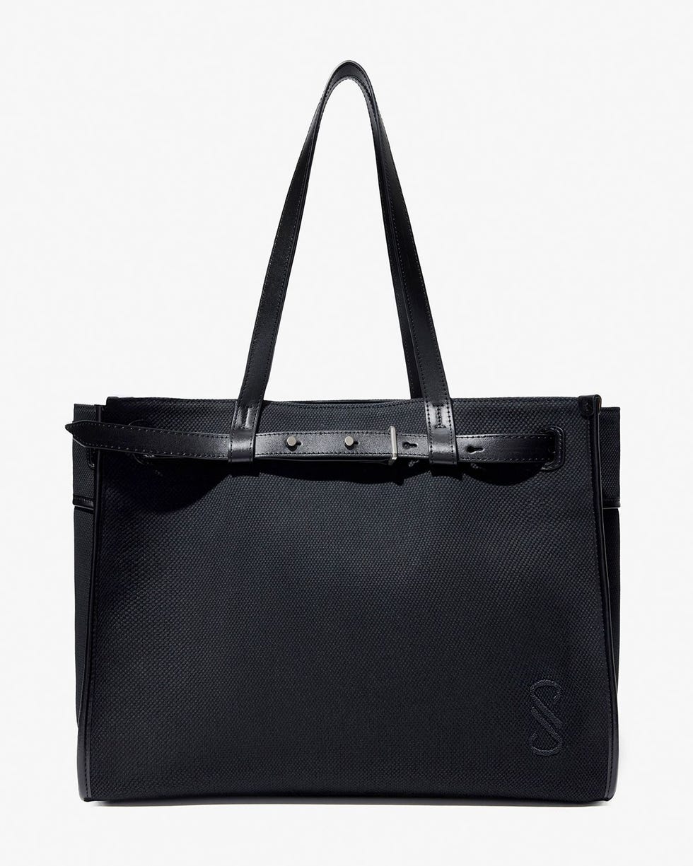 Belted Canvas Tote Bag