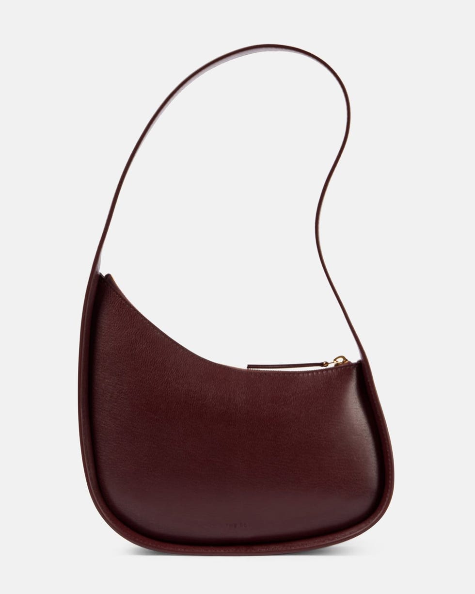 Half Moon Leather Shoulder Bag