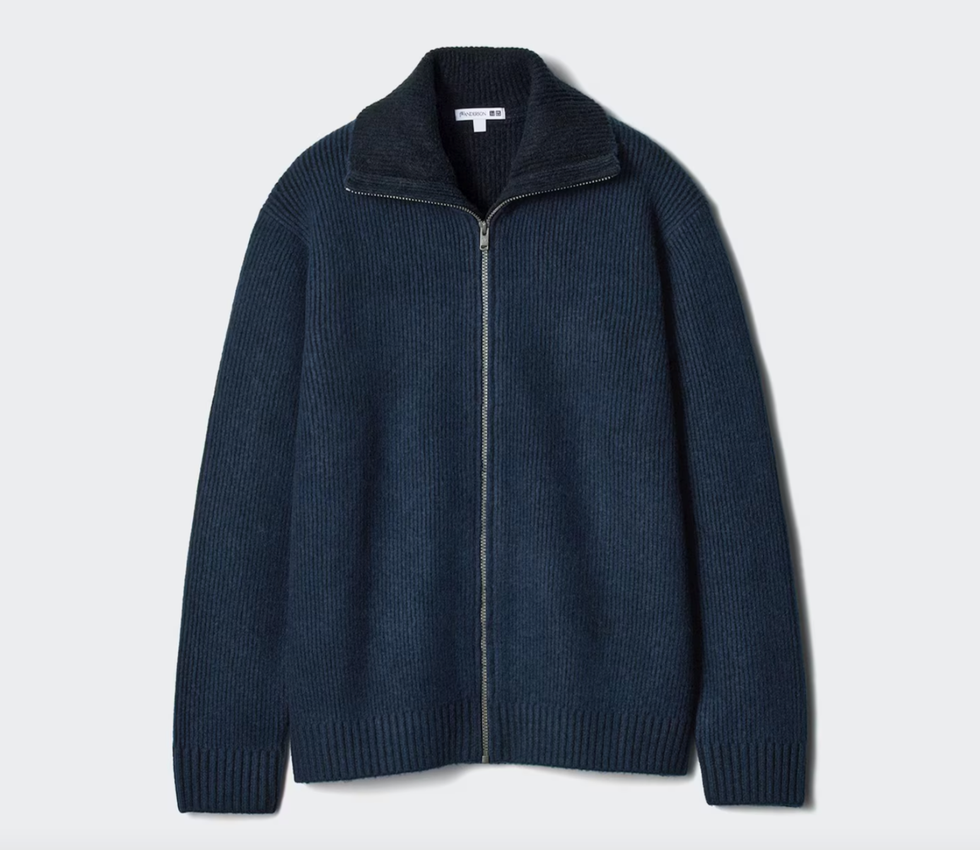 JW Anderson Souffle Yarn Ribbed Zip Sweater