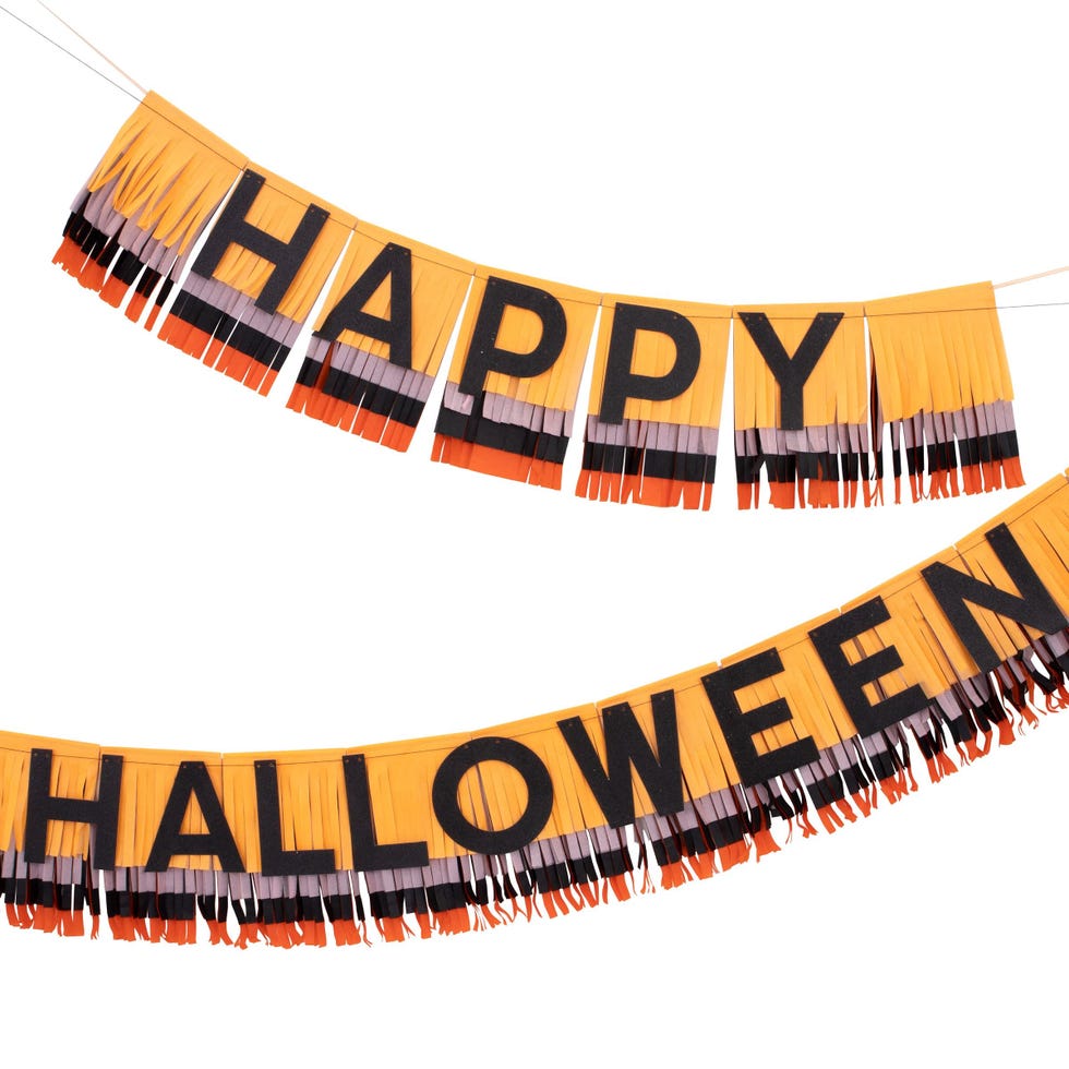 Meri Meri Happy Halloween fringe garland