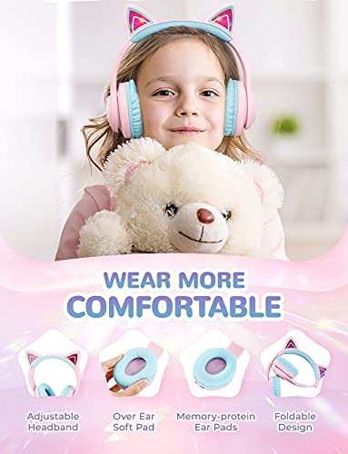 Cat Ear Kids Bluetooth Headphones