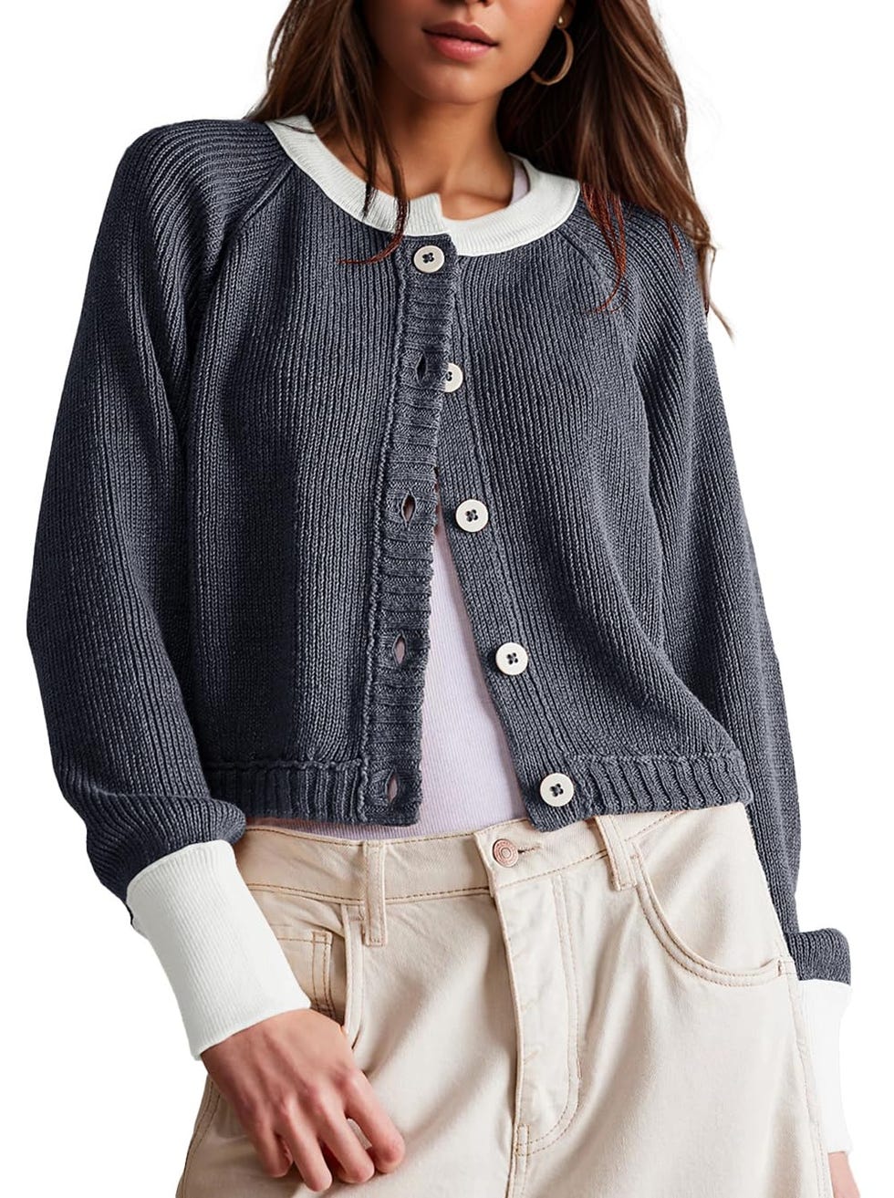 Cropped Cardigan Sweater