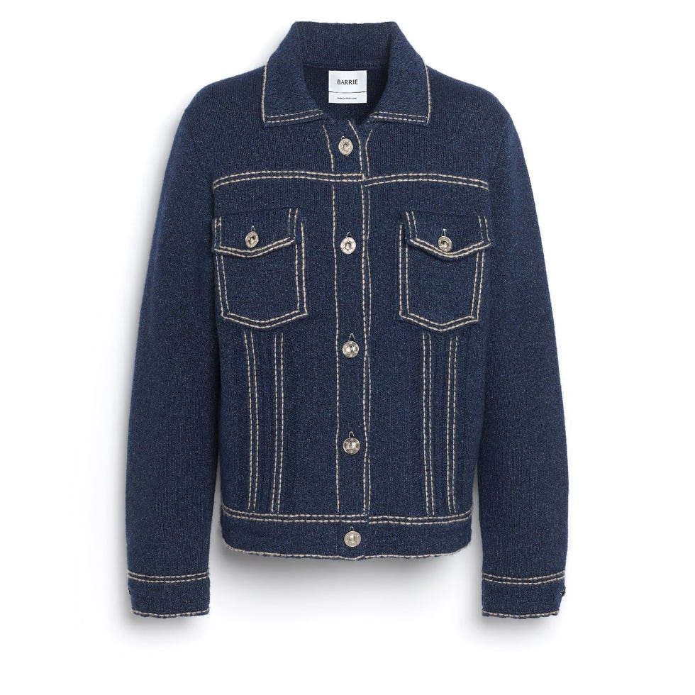 Denim Regular Cashmere And Cotton Jacket