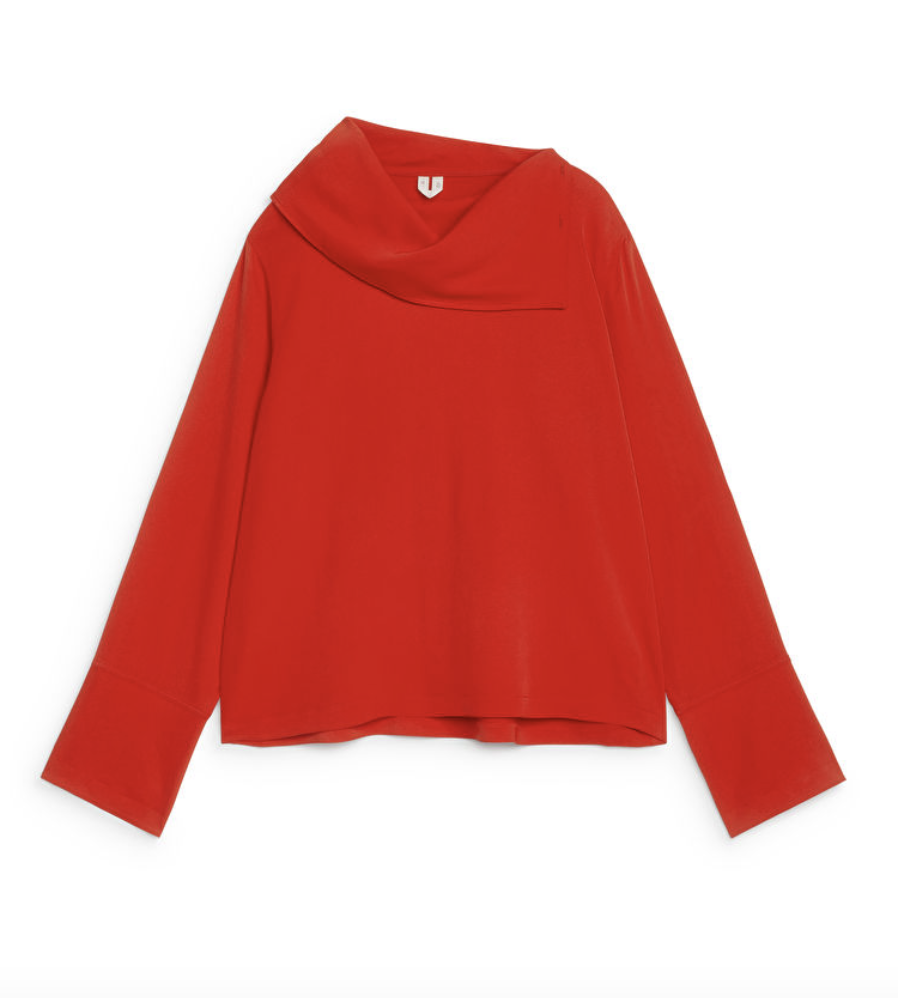 Fold-Collar Blouse