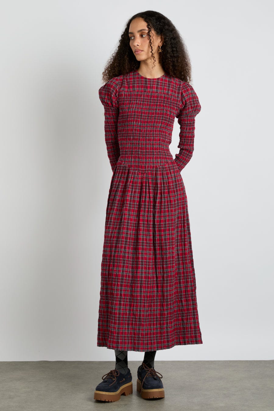 Alice Shirred Midi Dress