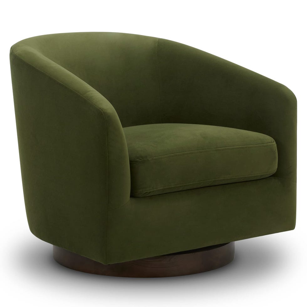  Swivel Velvet Accent Chair