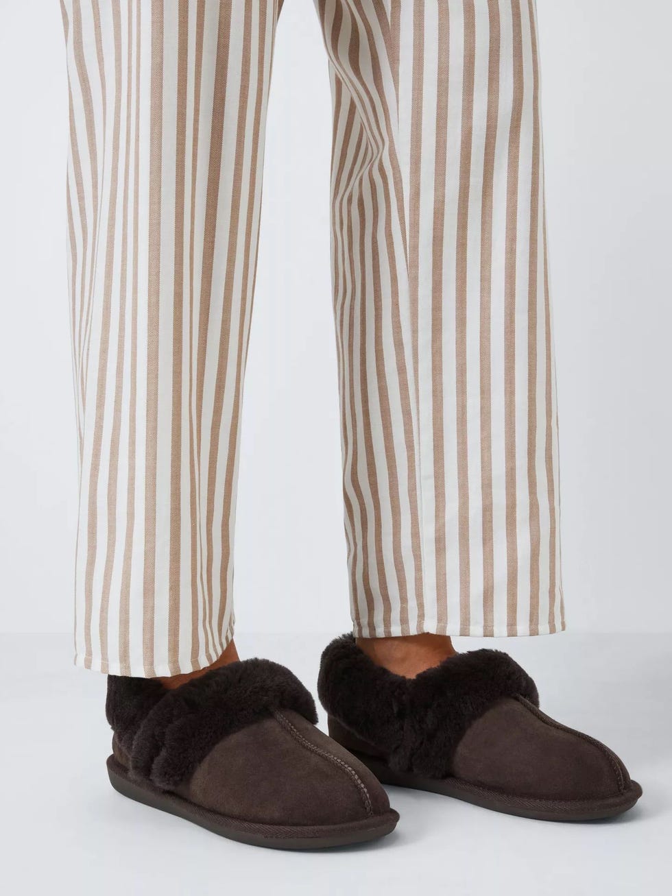 Sheepskin Mule Cuff Slippers – chestnut