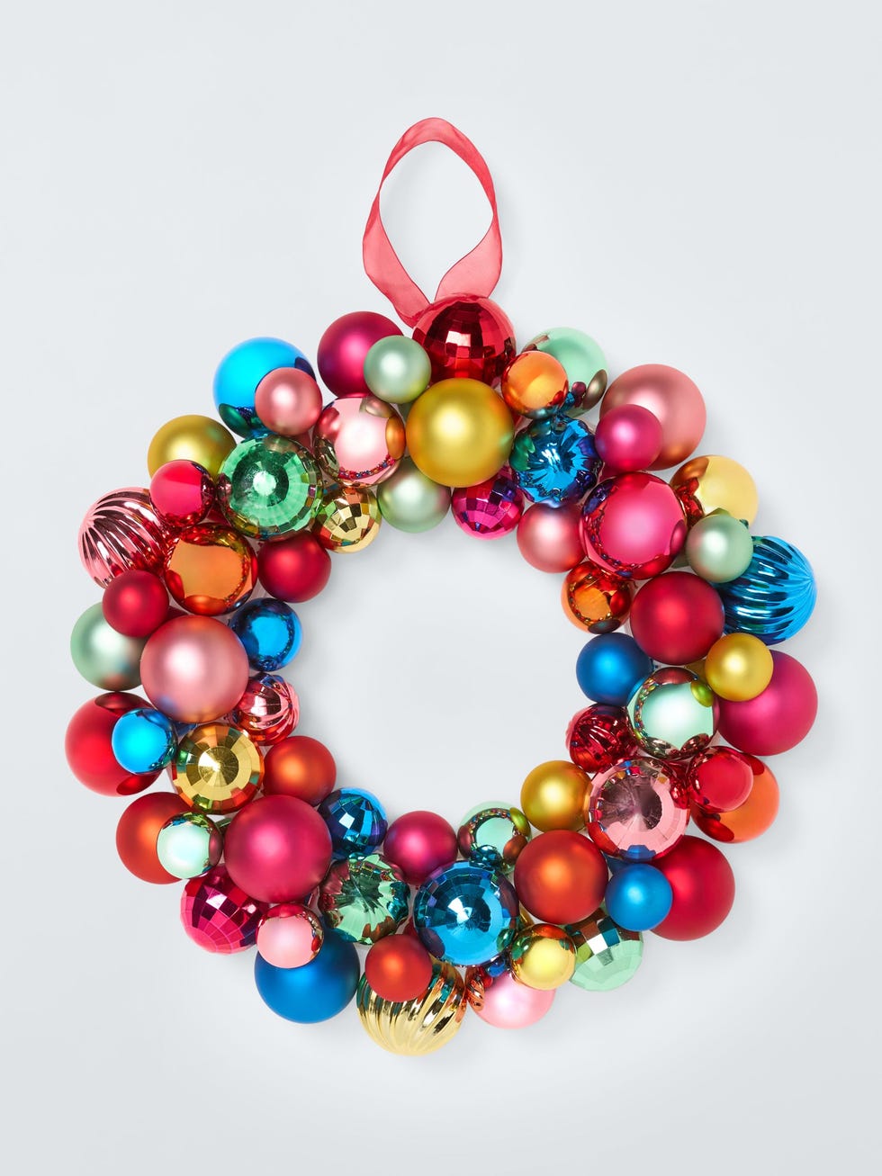 Multi-coloured Bauble Wreath