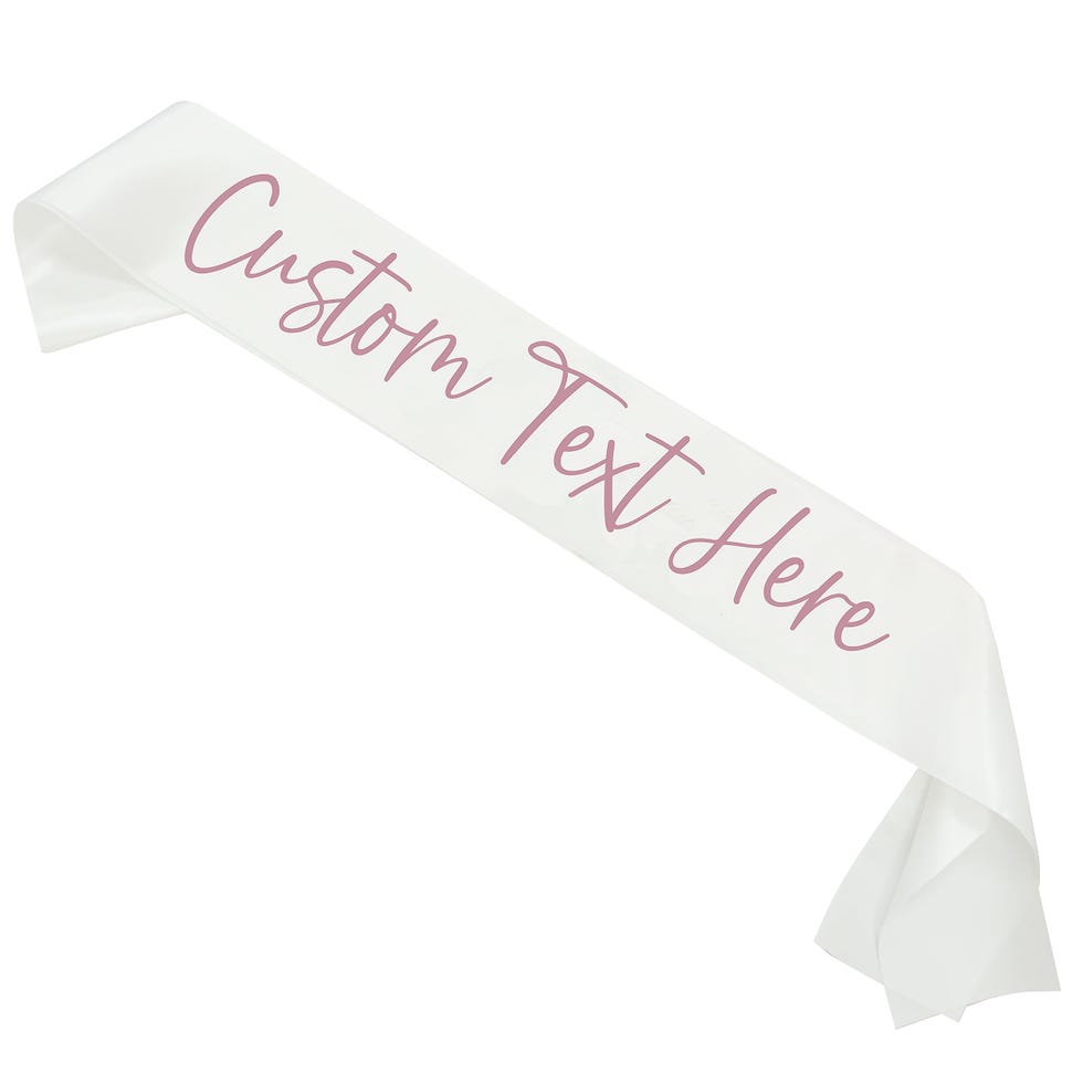 Custom text satin sash