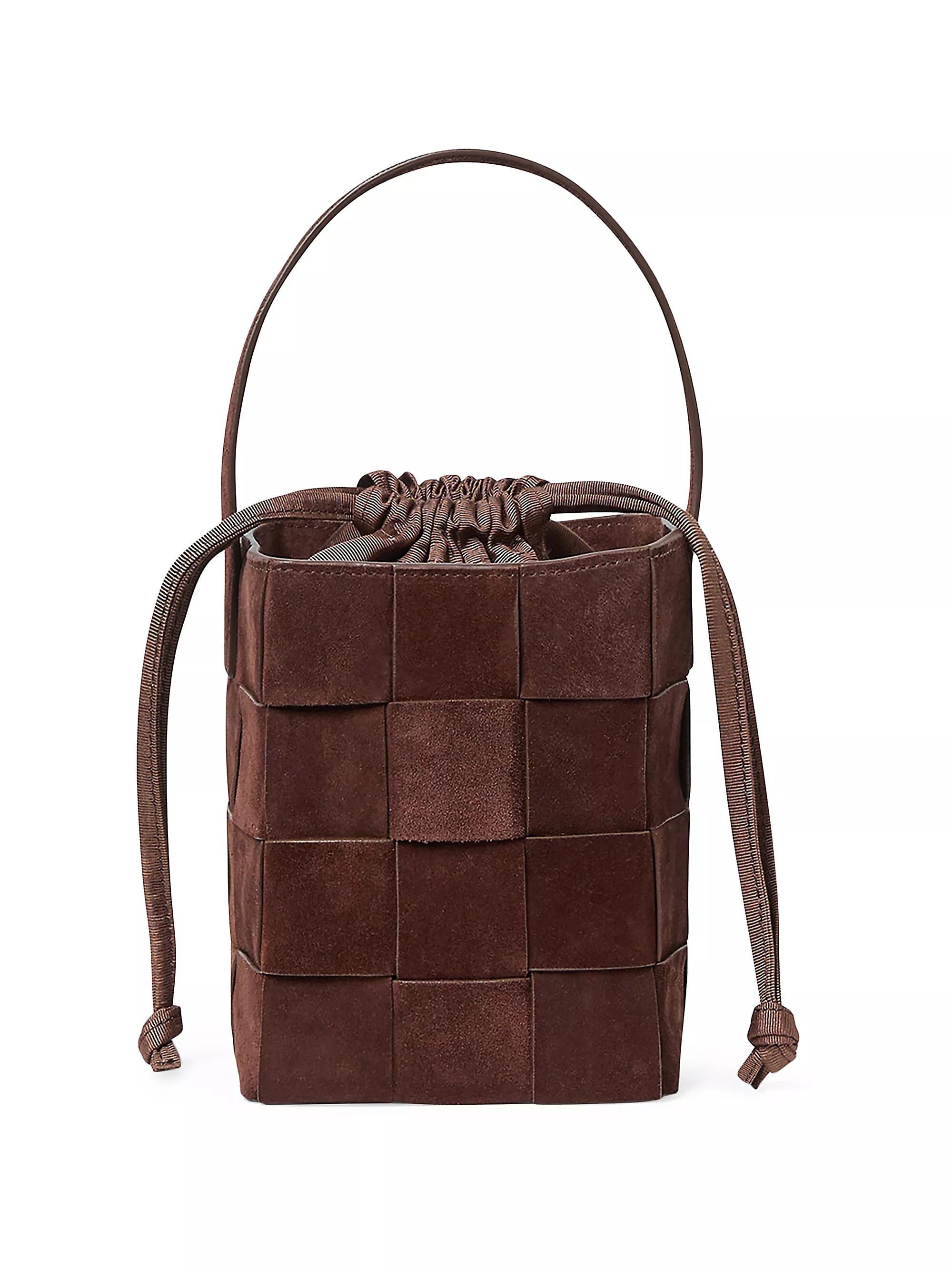 ●ANEDIT●T MARGARET SUEDE BUCKET BAG バッグ 韓国人気 Women's Suede Bucket Bag in Taupe - Thursday