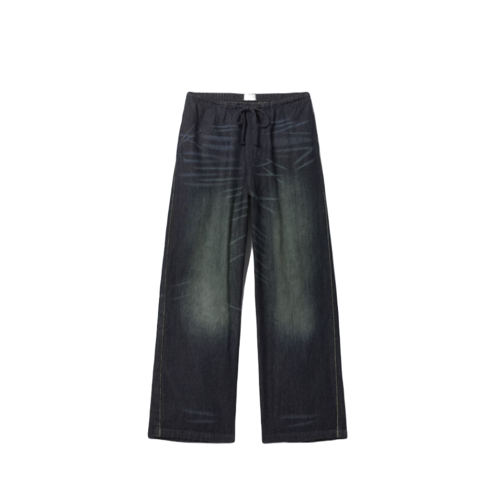 Denim sweatpants