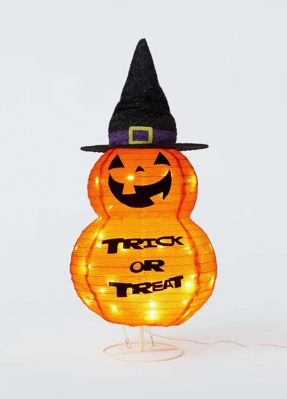 LED Lit Pumpkin Witch Figure, H80cm