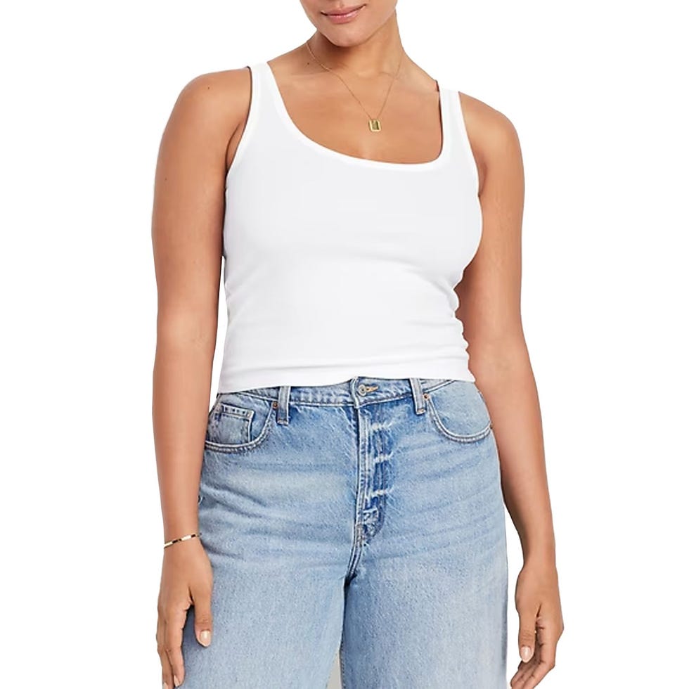 Ribbed crop tank top