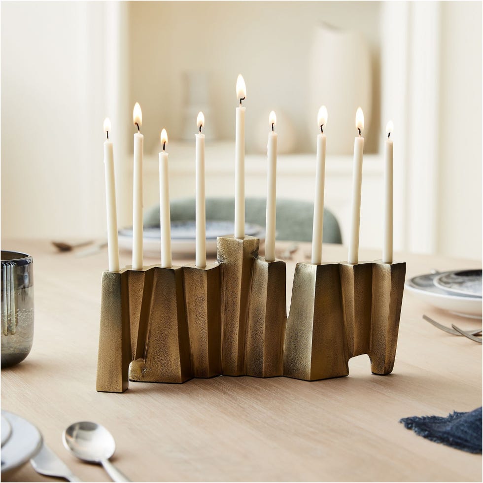 Geometric Metal Menorah