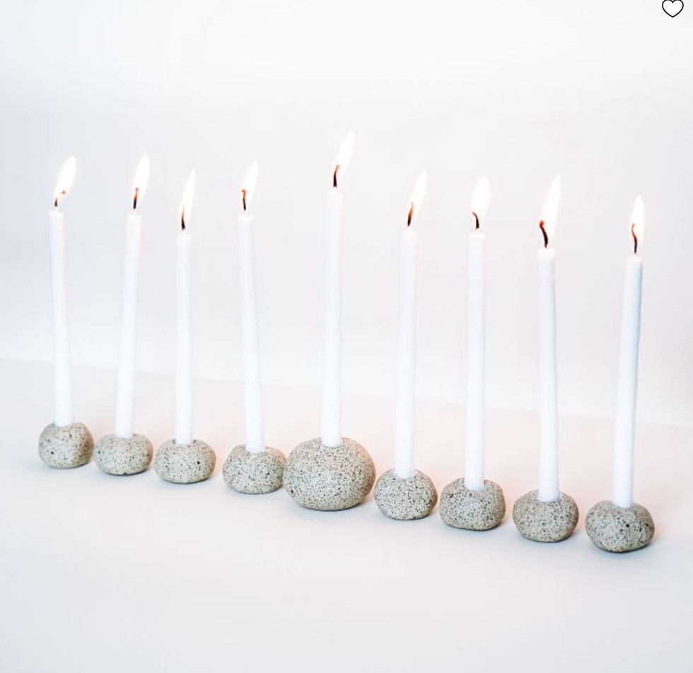 Keraclay Stoneware Menorah Set