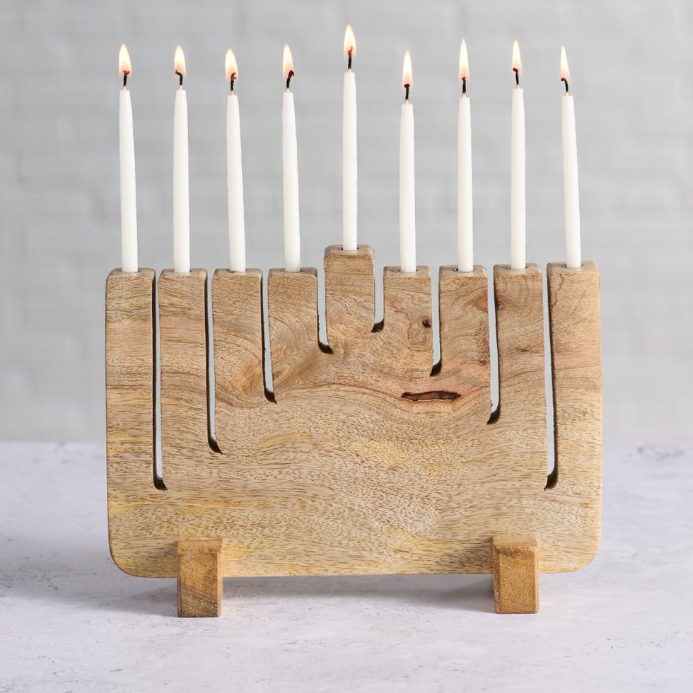 Mango Wood Menorah