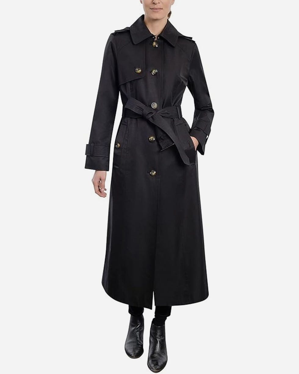 Single Breasted Long Trench Coat