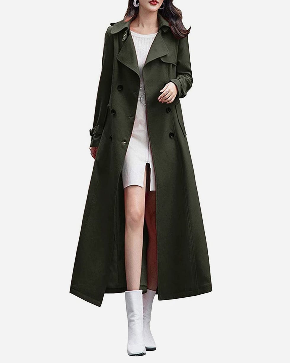 Double Breasted Duster Trench Coat 