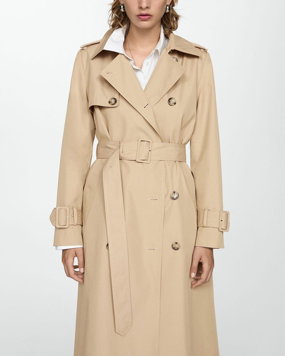 Double-Breasted Cotton Trench