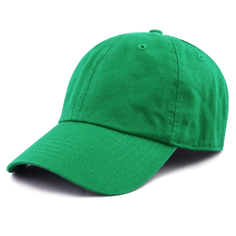 The Hat Depot Unisex Blank Washed Low Profile Cotton and Denim Baseball Cap Hat (Kelly Green)