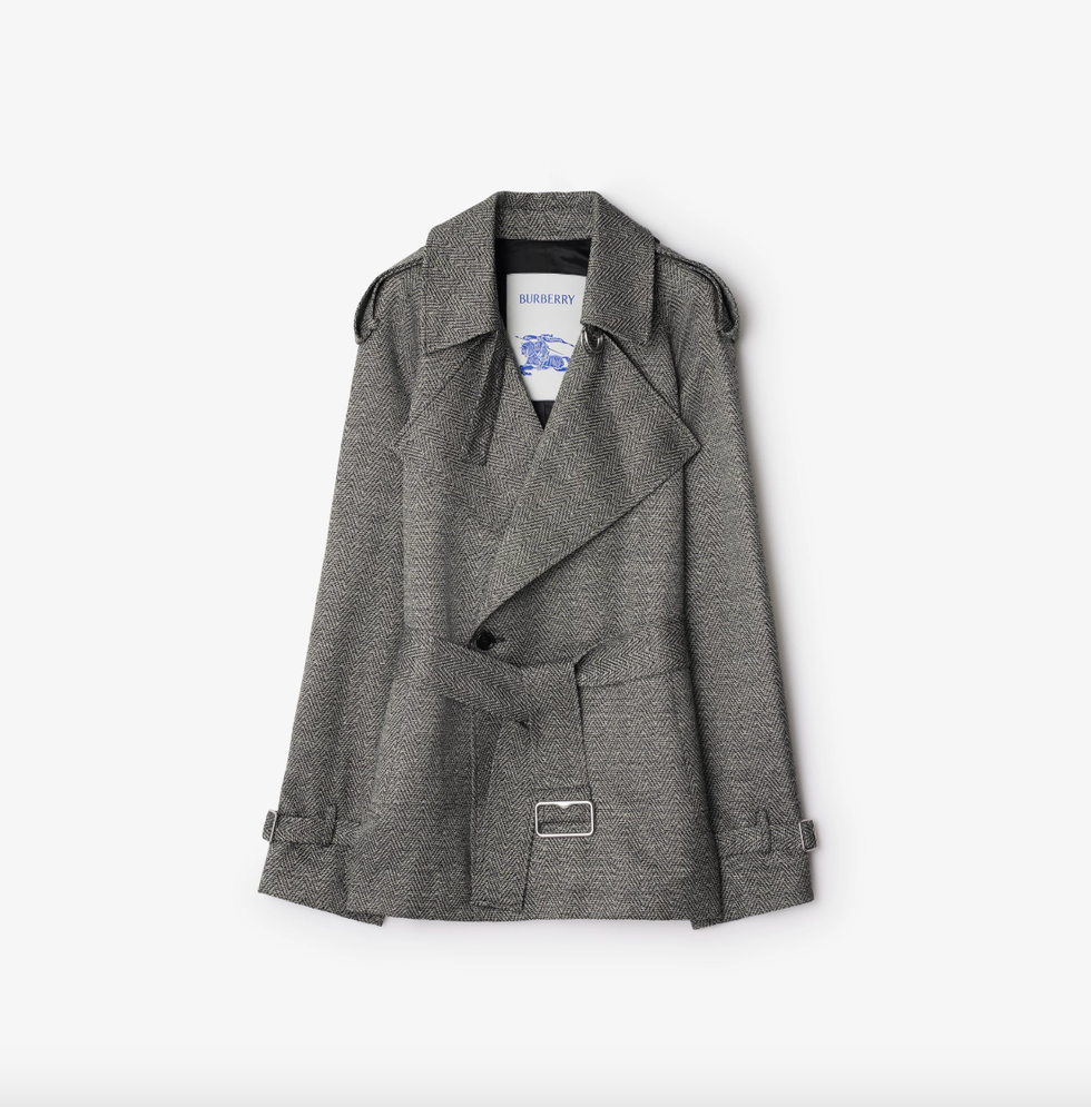 Burberry Wool Silk Trench Jacket