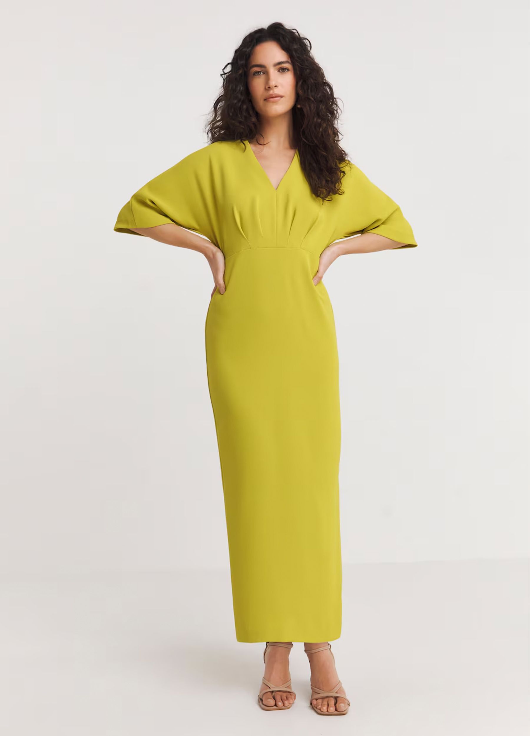 Victoria Beckham's green midi dress is the perfect shade of lime