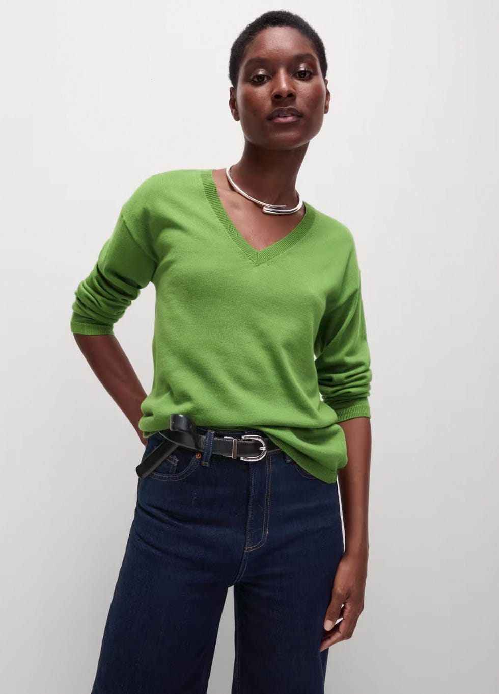 Pure Merino Wool V-Neck Jumper