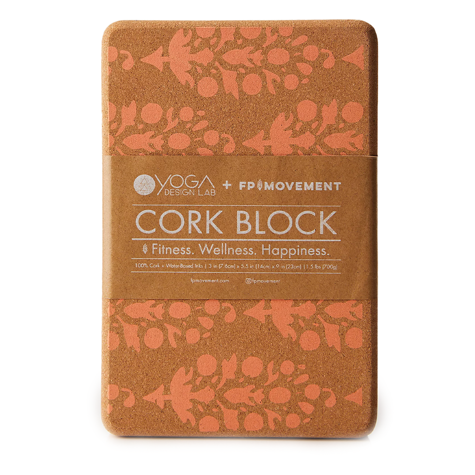 x Yoga Design Lab Cork Yoga Block 