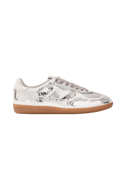 Tb.490 Rife Shimmer Silver Cream Leather Sneakers