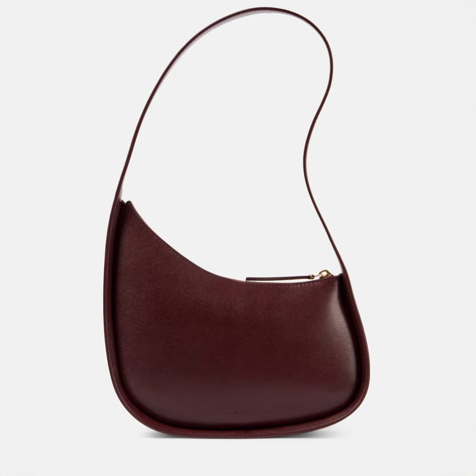 Half Moon Leather Shoulder Bag