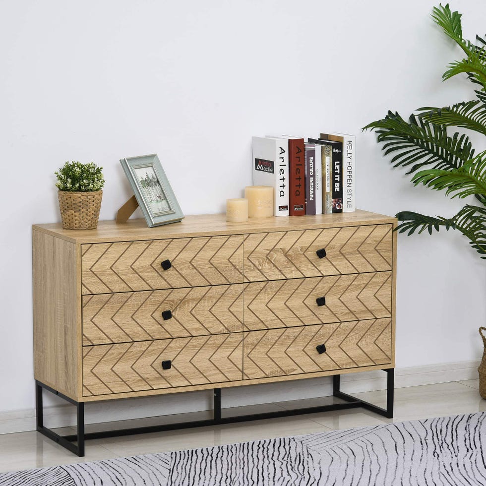 Cómo de madera con diseño en zigzag