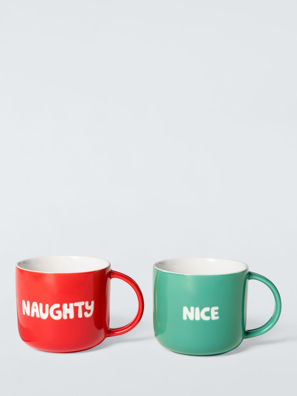 Naughty Nice Stoneware Mugs -  Set of 2