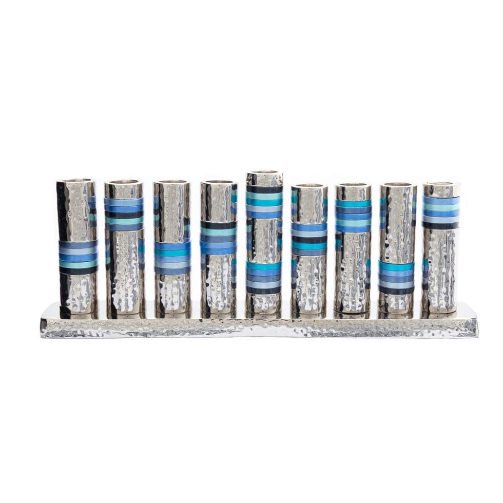 Hammered Hanukkah Menorah
