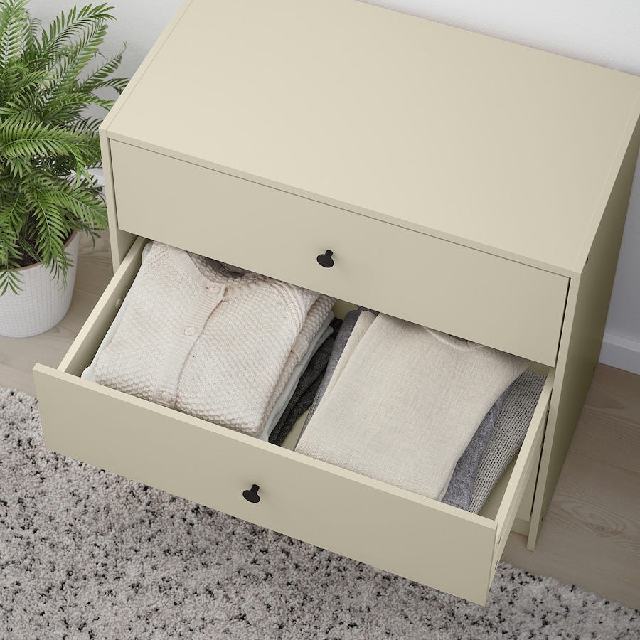 Cómoda de 3 cajones, beige claro, GURSKEN